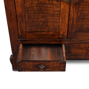 Mulberry & Walnut Chinese Cabinet From Gansu - 19thC