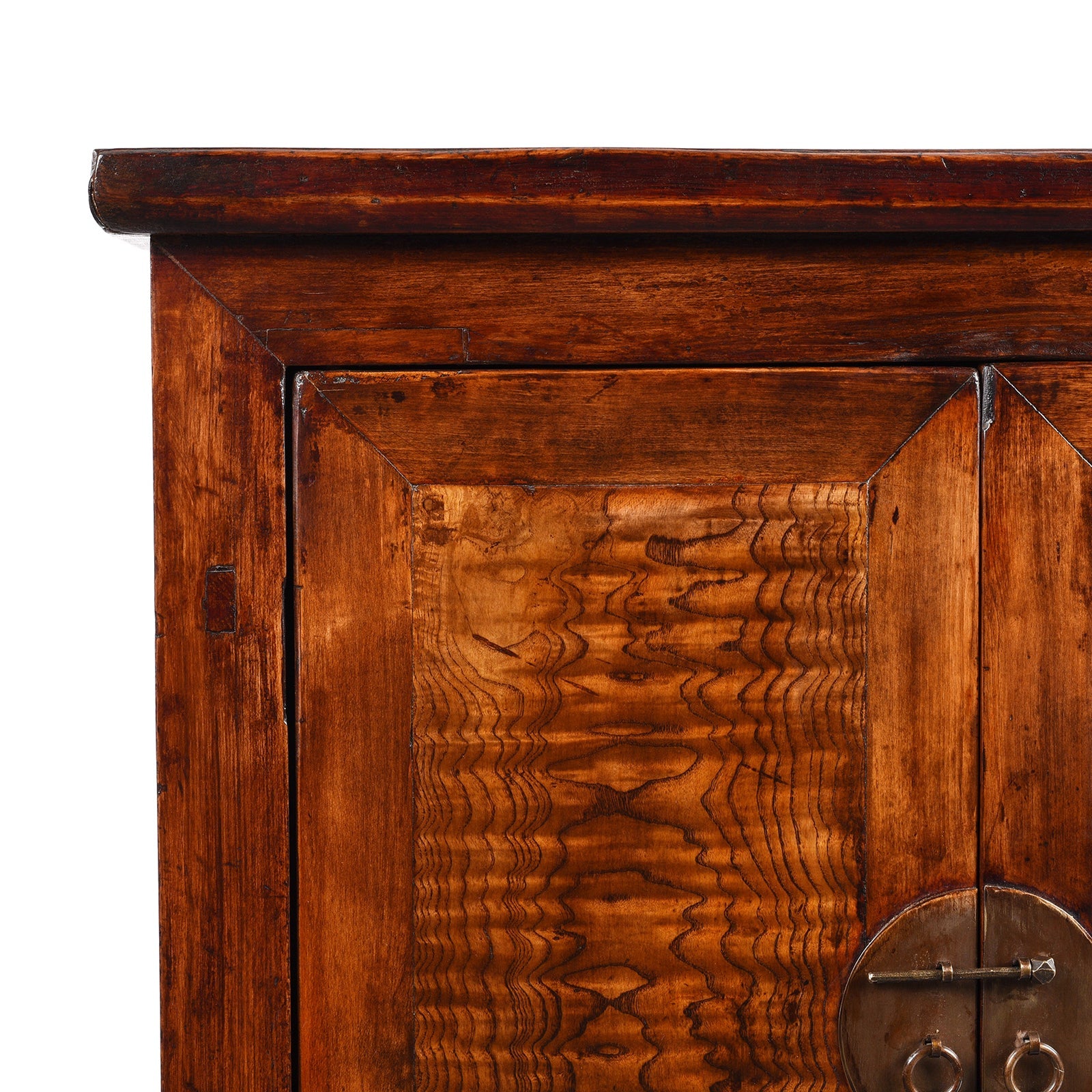 Mulberry & Walnut Chinese Cabinet From Gansu - 19thC