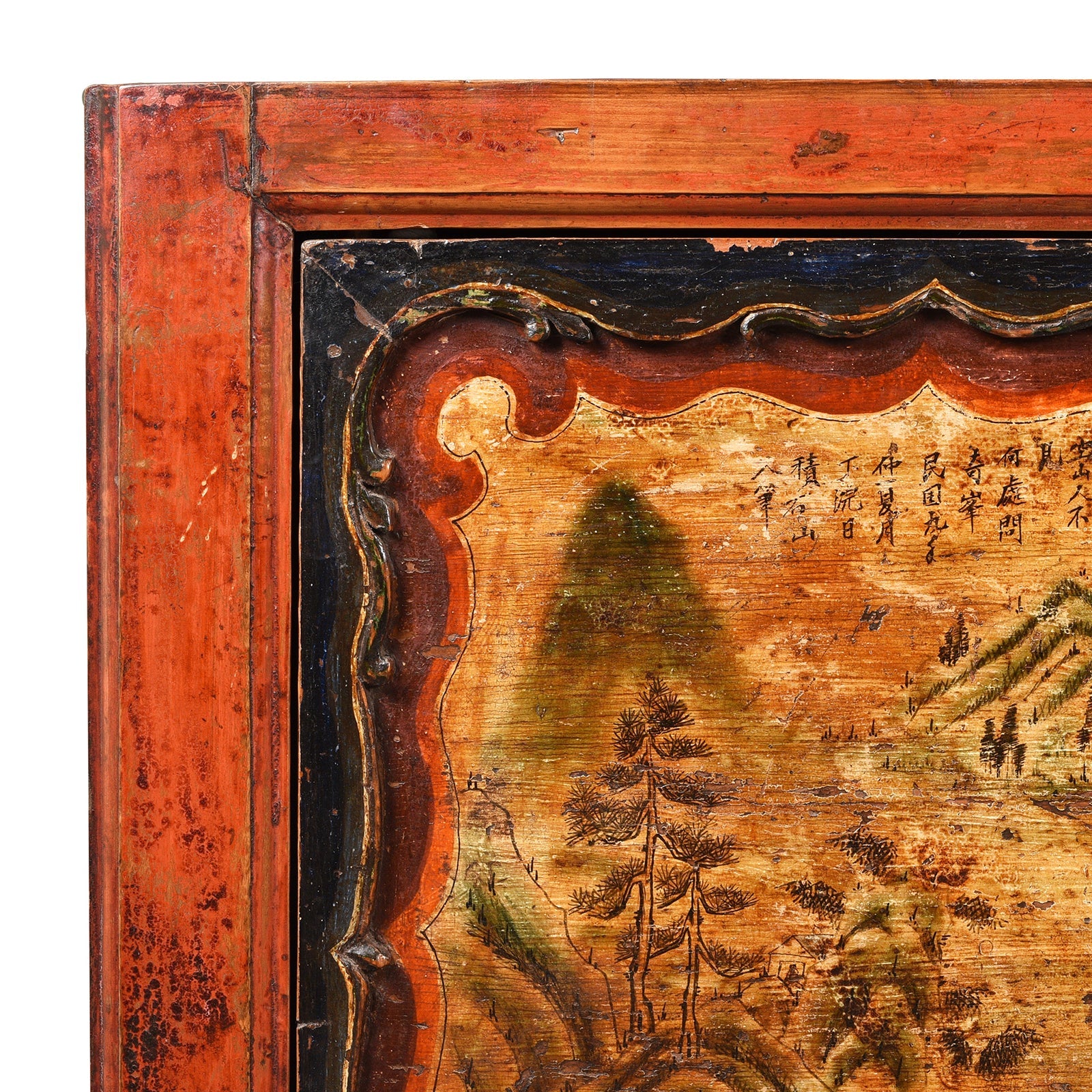 Painted Sideboard From Qinghai - 19th Century
