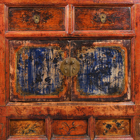 Painted Sideboard From Qinghai - 19th Century