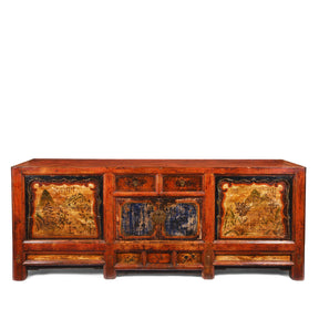 Painted Sideboard From Qinghai - 19th Century