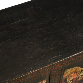 Black Lacquer Sideboard From Shanxi - 18th Century