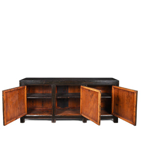 Painted Cedar Sideboard From Mongolia - 19thC