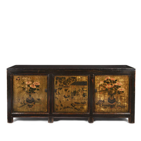 Painted Cedar Sideboard From Mongolia - 19thC