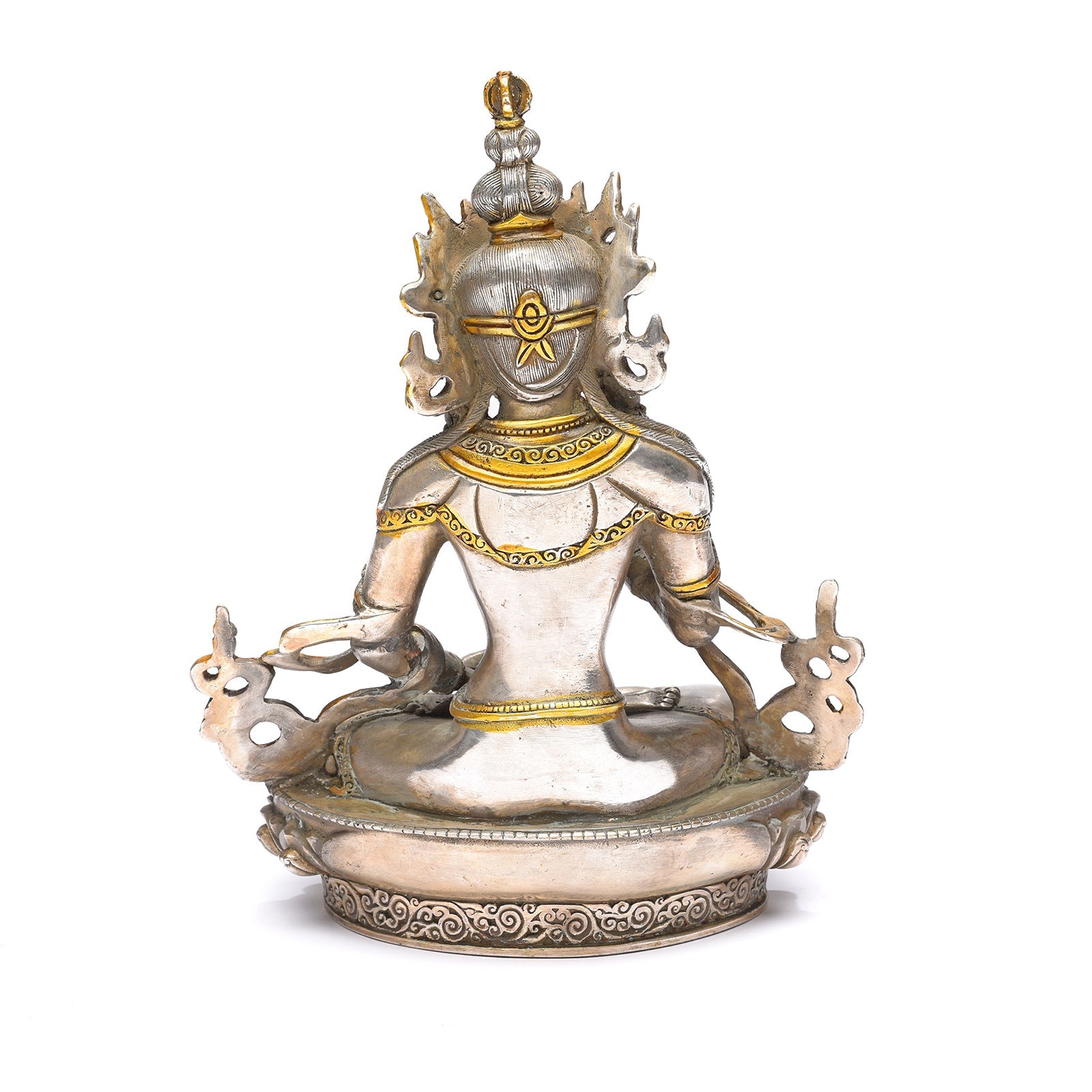 Silver Plated Statue Of The Goddess Tara