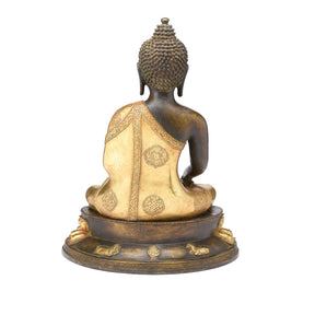 Gilt Bronze Buddha Statue - Bhumisparsha Mudra