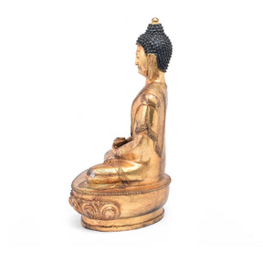 Gilded Statue Of Buddha - Dhyana Mudra Pose