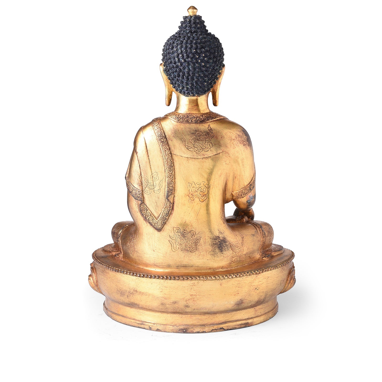 Gilded Bronze Buddha Statue - Bhumisparsha Mudra