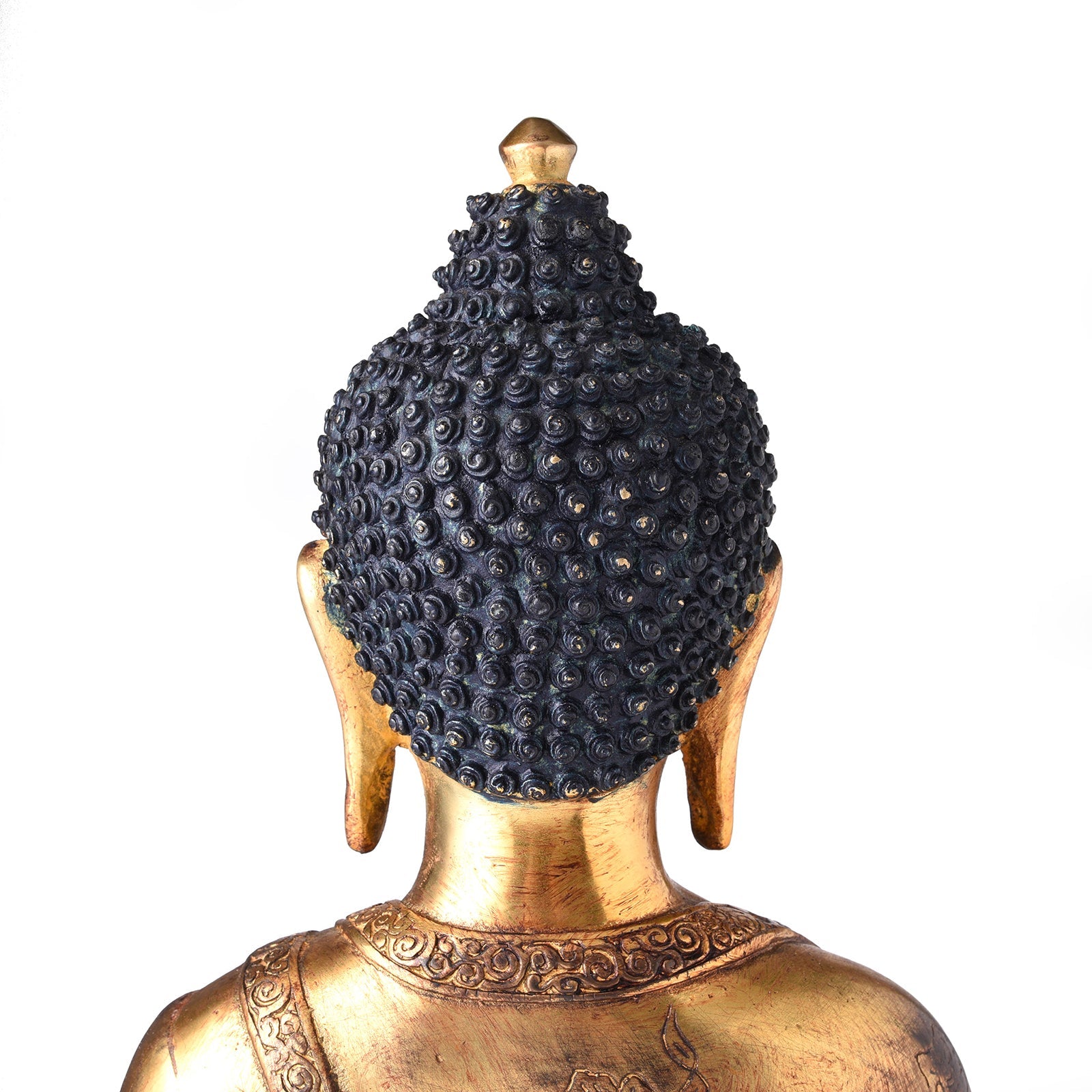 Gilded Bronze Buddha Statue - Bhumisparsha Mudra