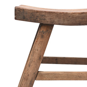 Chinese Elm Saddle Stool From Shanxi - 19thC