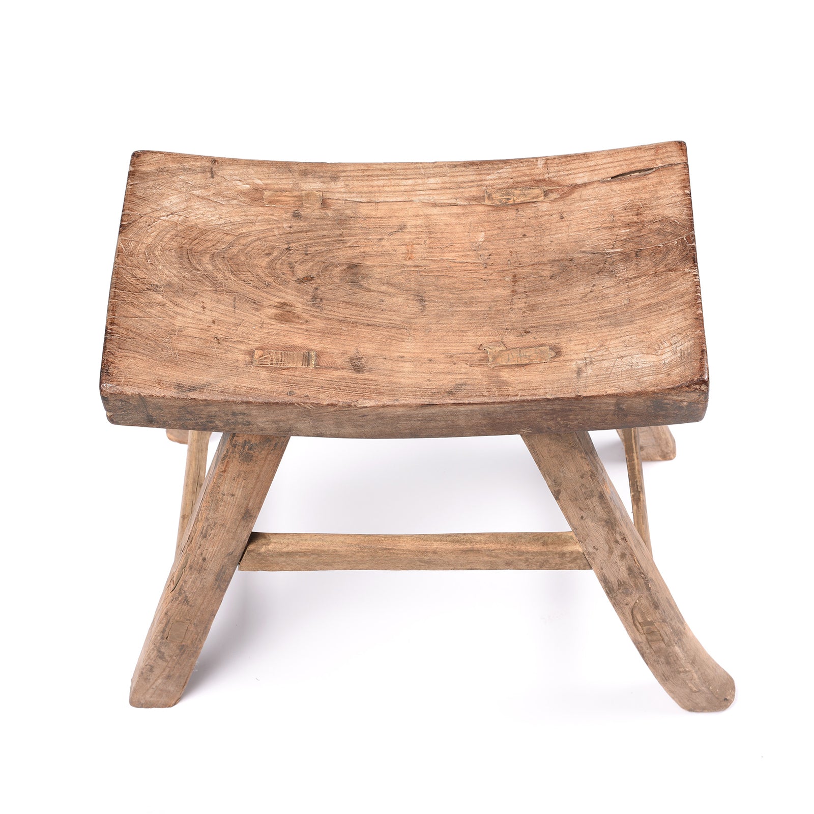 Chinese Elm Saddle Stool From Shanxi - 19thC