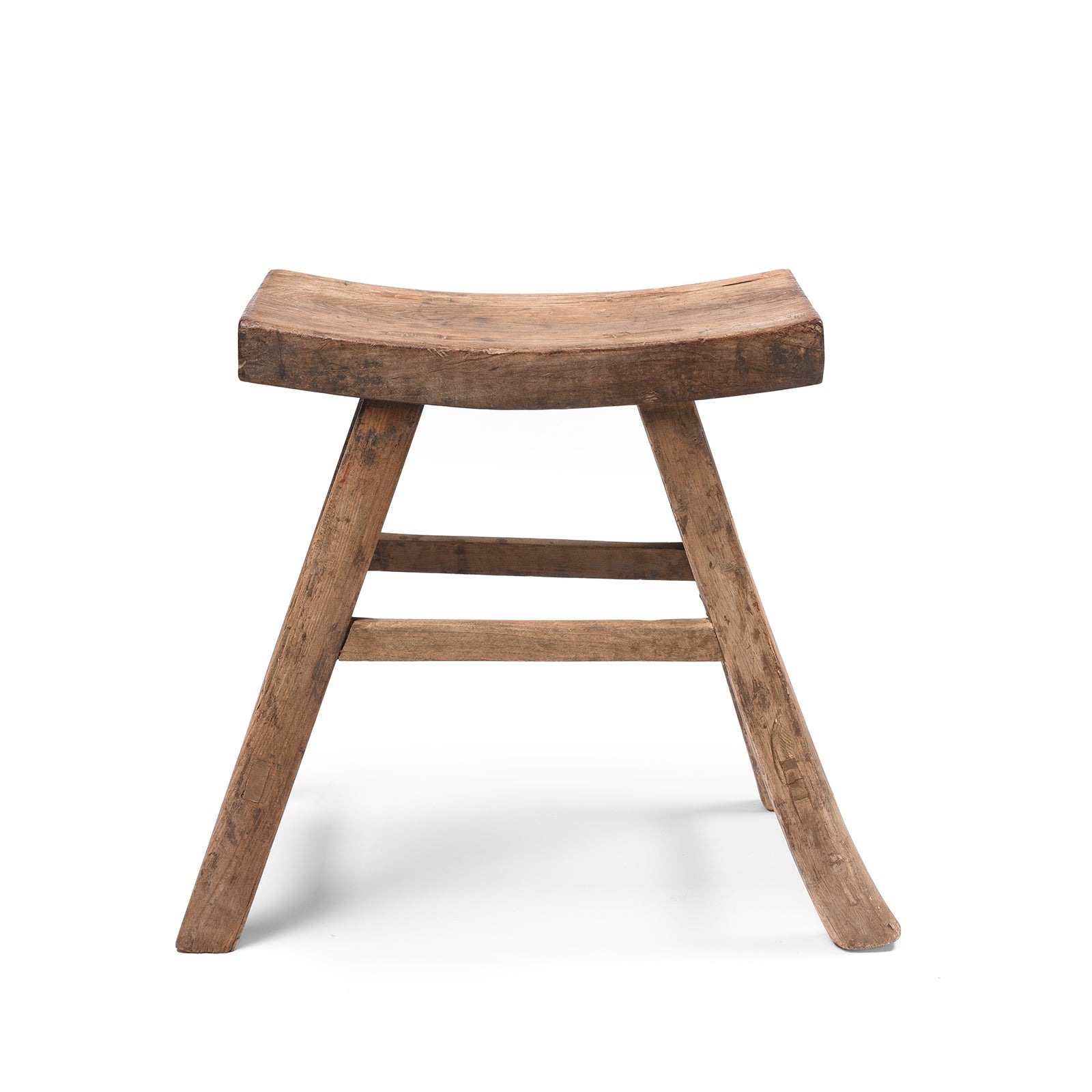 Chinese Elm Saddle Stool From Shanxi - 19thC