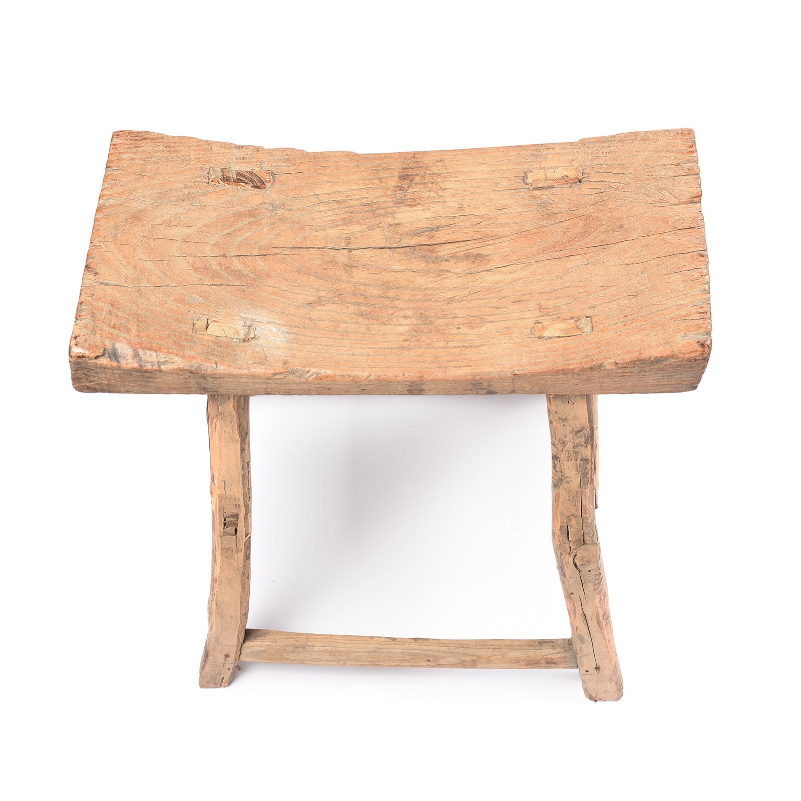 Chinese Elm Saddle Stool From Shanxi - 19thC