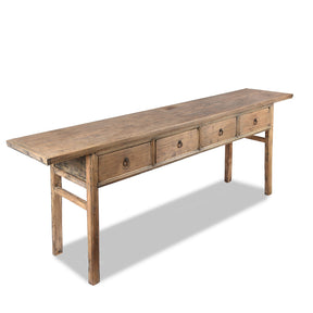 4 Drawer Chinese Elm Altar Table - 19thC