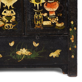Black Lacquered Sideboard From Shanxi - Early 19th Century
