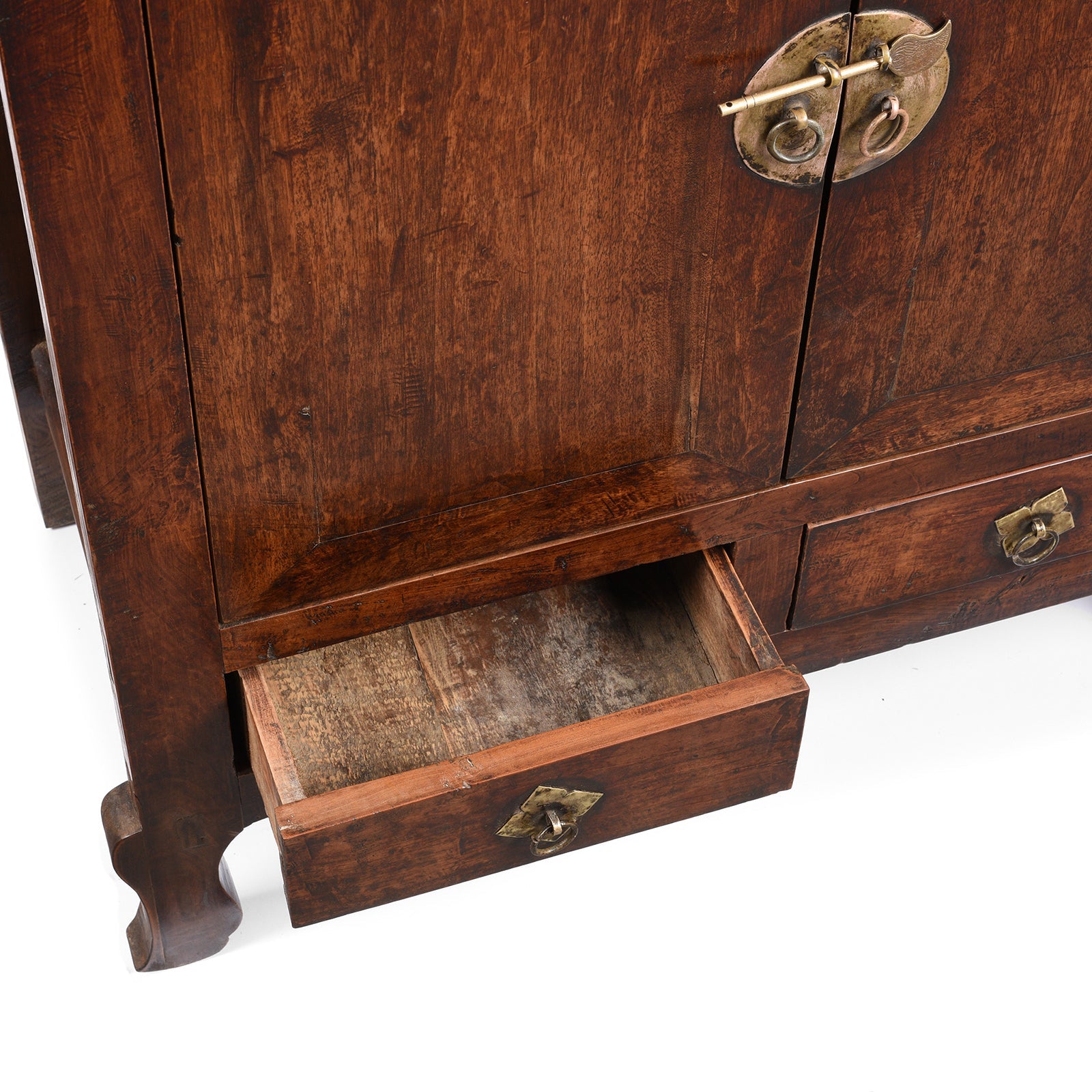 Walnut Chinese Cabinet From Gansu - 19thC
