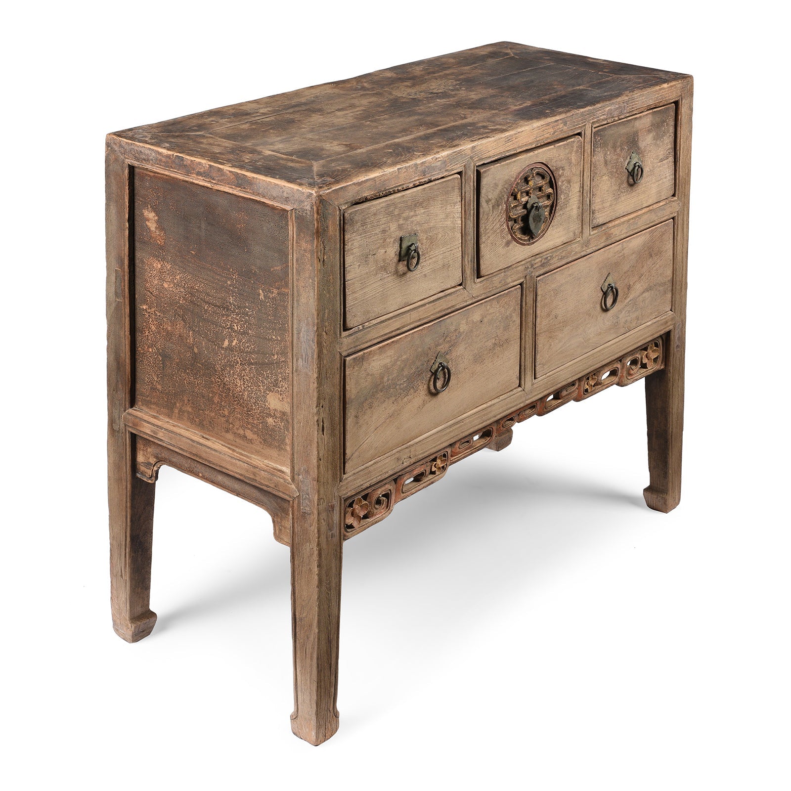 Carved Elm Coffer Table From Shanxi - Early 19th Century