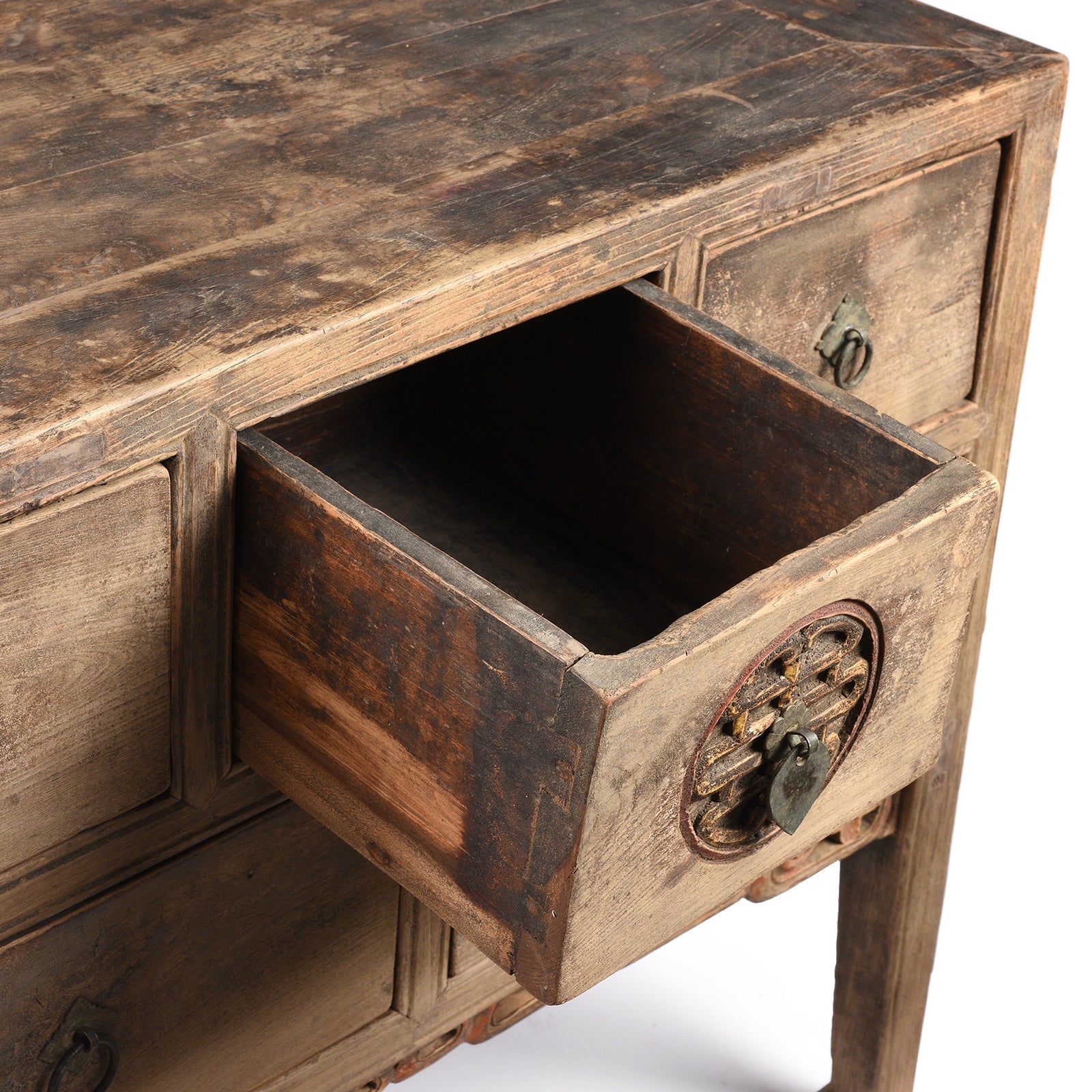 Carved Elm Coffer Table From Shanxi - Early 19th Century