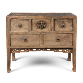 Carved Elm Coffer Table From Shanxi - Early 19th Century