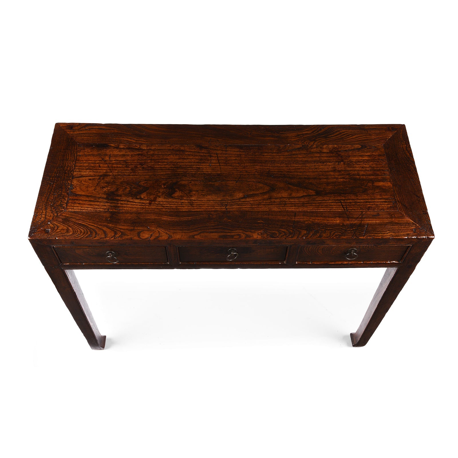 Red Elm Console Table From Shanxi - 19th Century