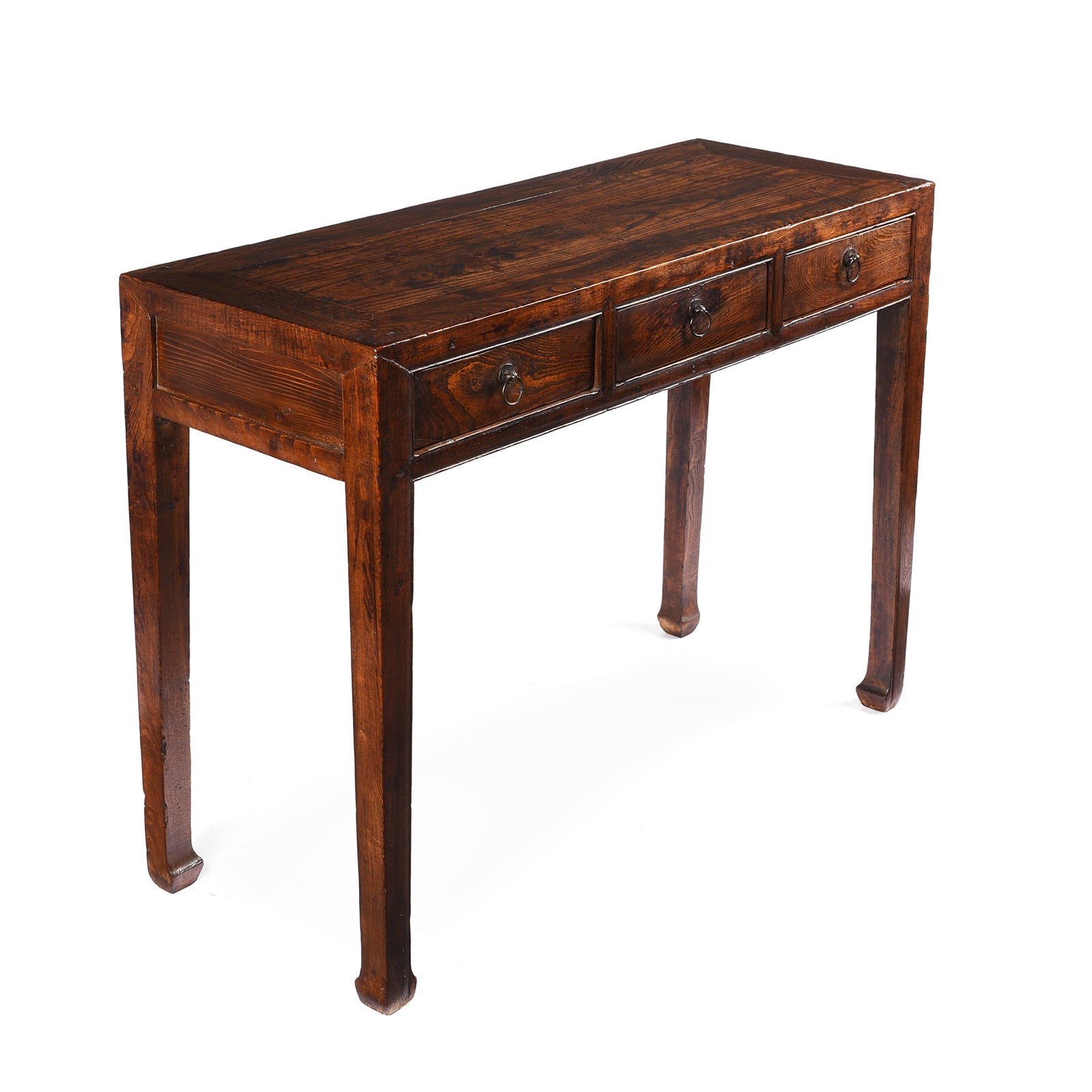 Red Elm Console Table From Shanxi - 19th Century