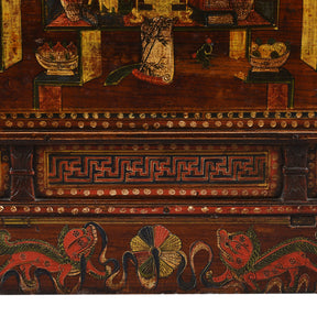 Red Painted Trunk From Shanxi - Ca 1900