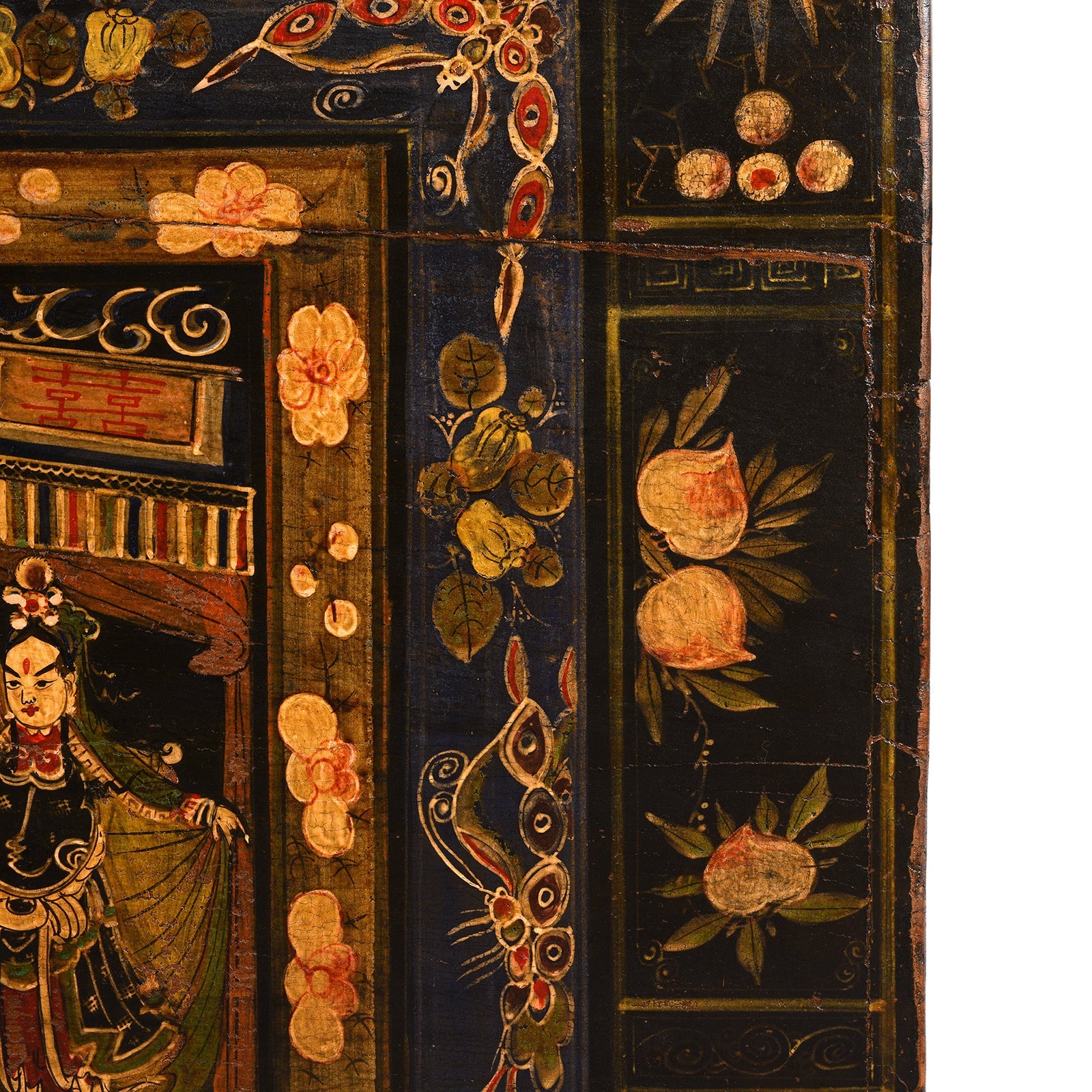 Painted Opera Chest From Shanxi Province - 19th Century