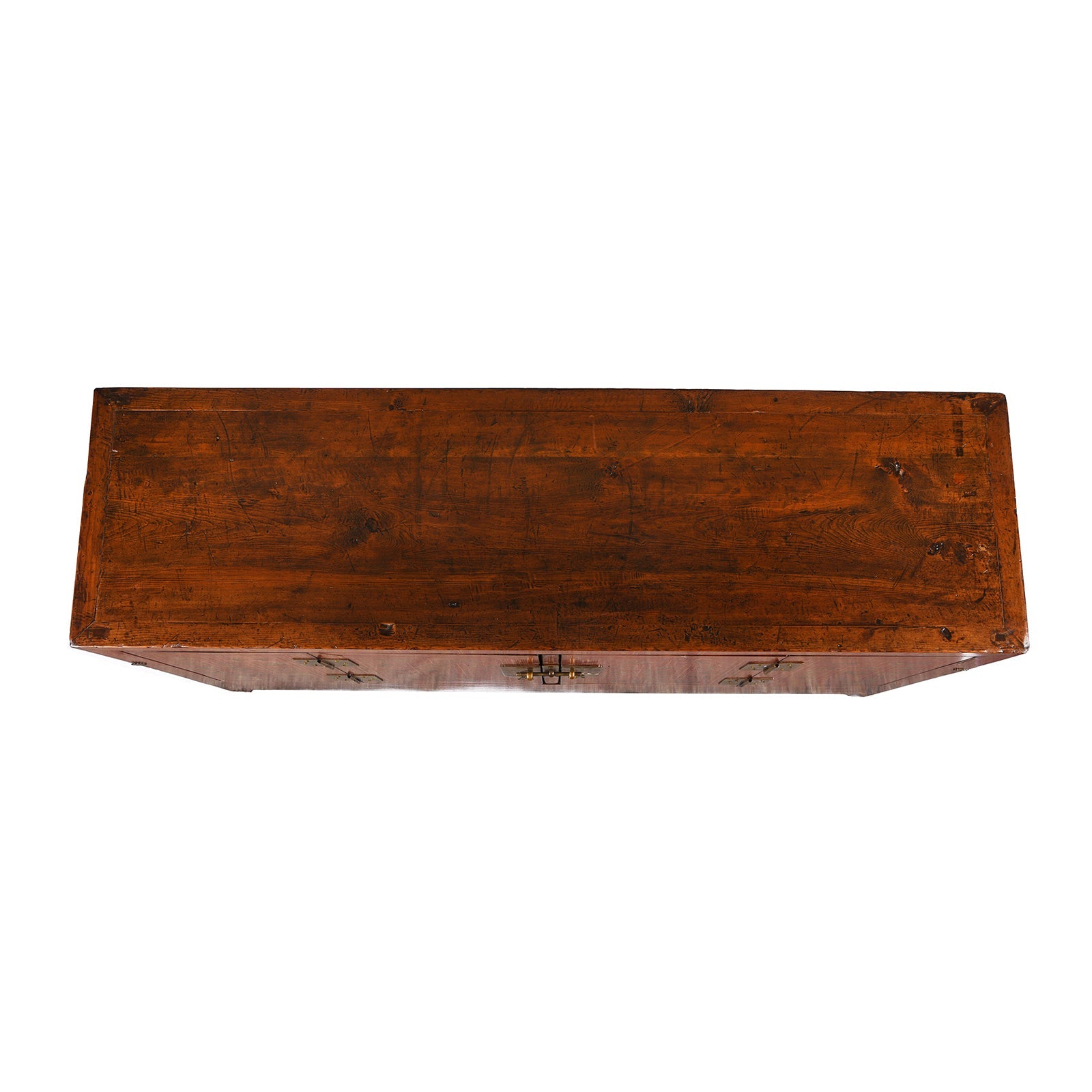 Red Lacquer Chinese Sideboard From Dongbei - Ca 1920