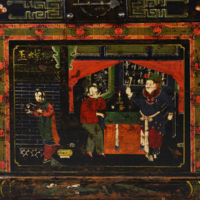 Painted Opera Chest From Shanxi Province - 19th Century