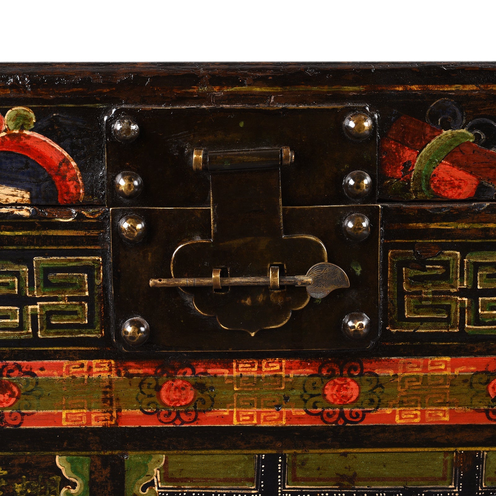 Painted Opera Chest From Shanxi Province - 19th Century