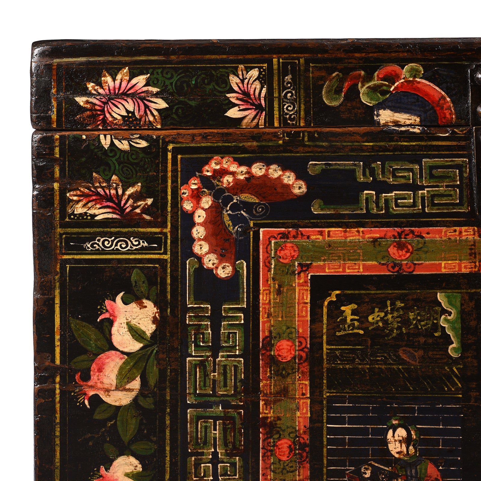 Painted Opera Chest From Shanxi Province - 19th Century