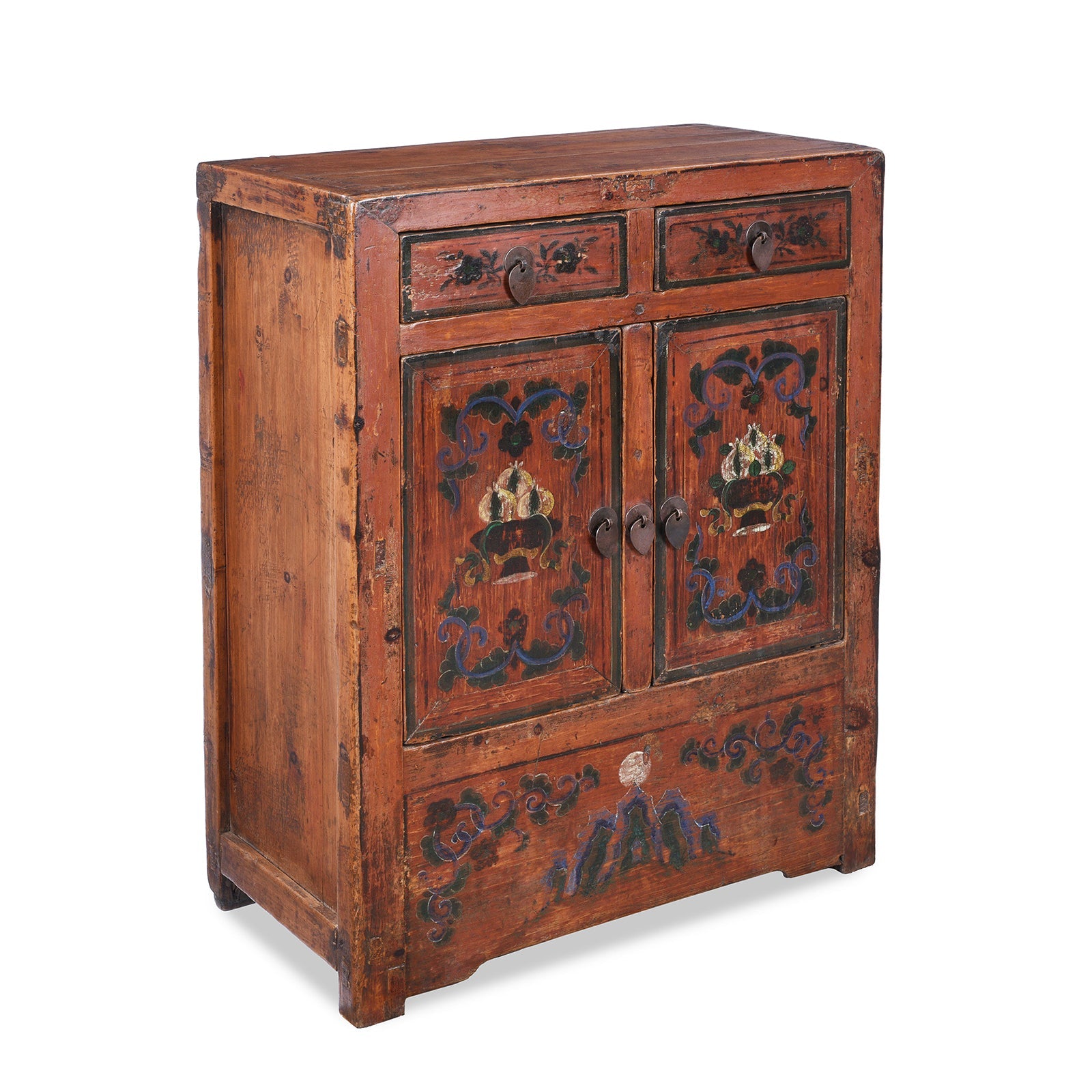 Painted Mongolian Side Cabinet - 19th Century
