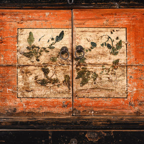 Painted Mongolian Sideboard Made Elm - Ca 1910