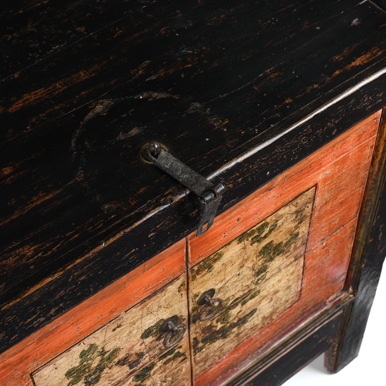 Painted Mongolian Sideboard Made Elm - Ca 1910