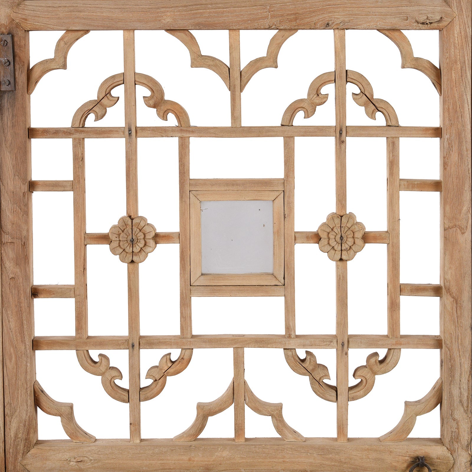 Bleached Chinese Lattice Door From Shanxi - 19th Century