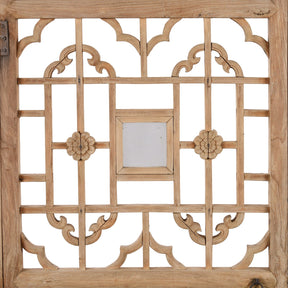 Bleached Chinese Lattice Door From Shanxi - 19th Century