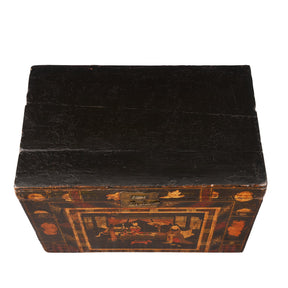 Painted Opera Chest From Shanxi - 19th Century
