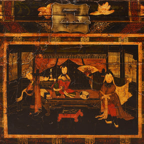 Painted Opera Chest From Shanxi - 19th Century