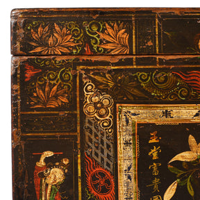 Painted Opera Chest From Shanxi - 19th Century