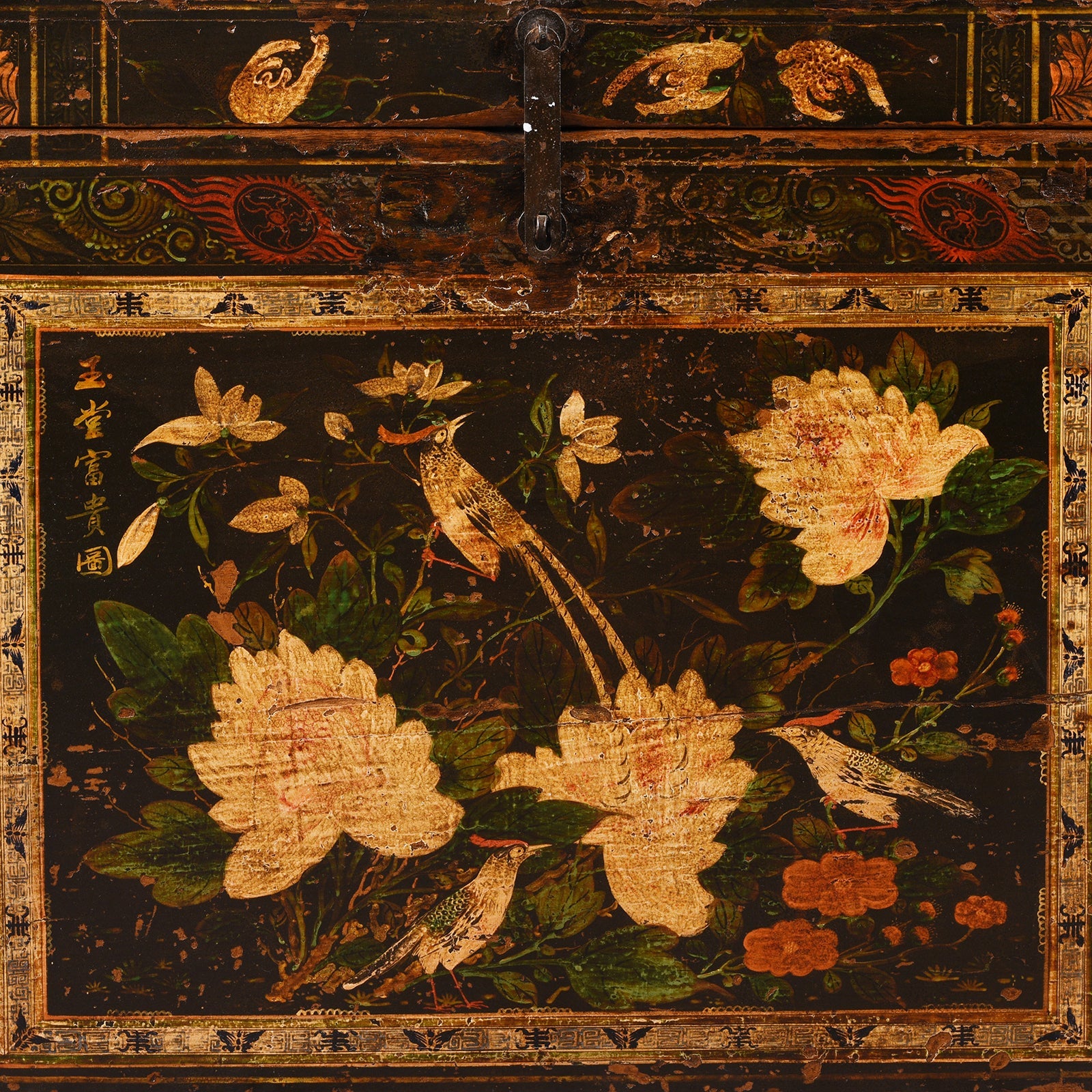Painted Opera Chest From Shanxi - 19th Century