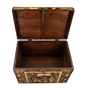 Painted Opera Chest From Shanxi - 19th Century