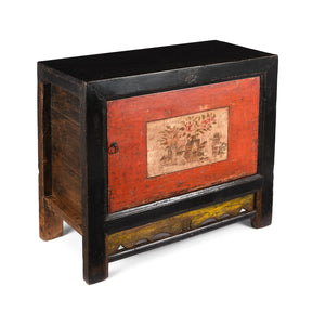 Painted Gansu Side Cabinet - Late 19th Century