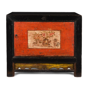 Painted Gansu Side Cabinet - Late 19th Century