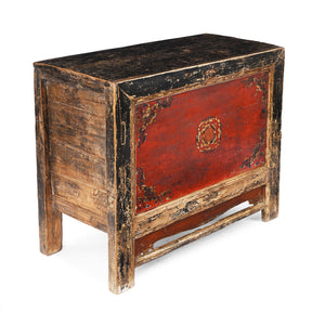 Painted Mongolian Grain Store Sideboard - 19th Century