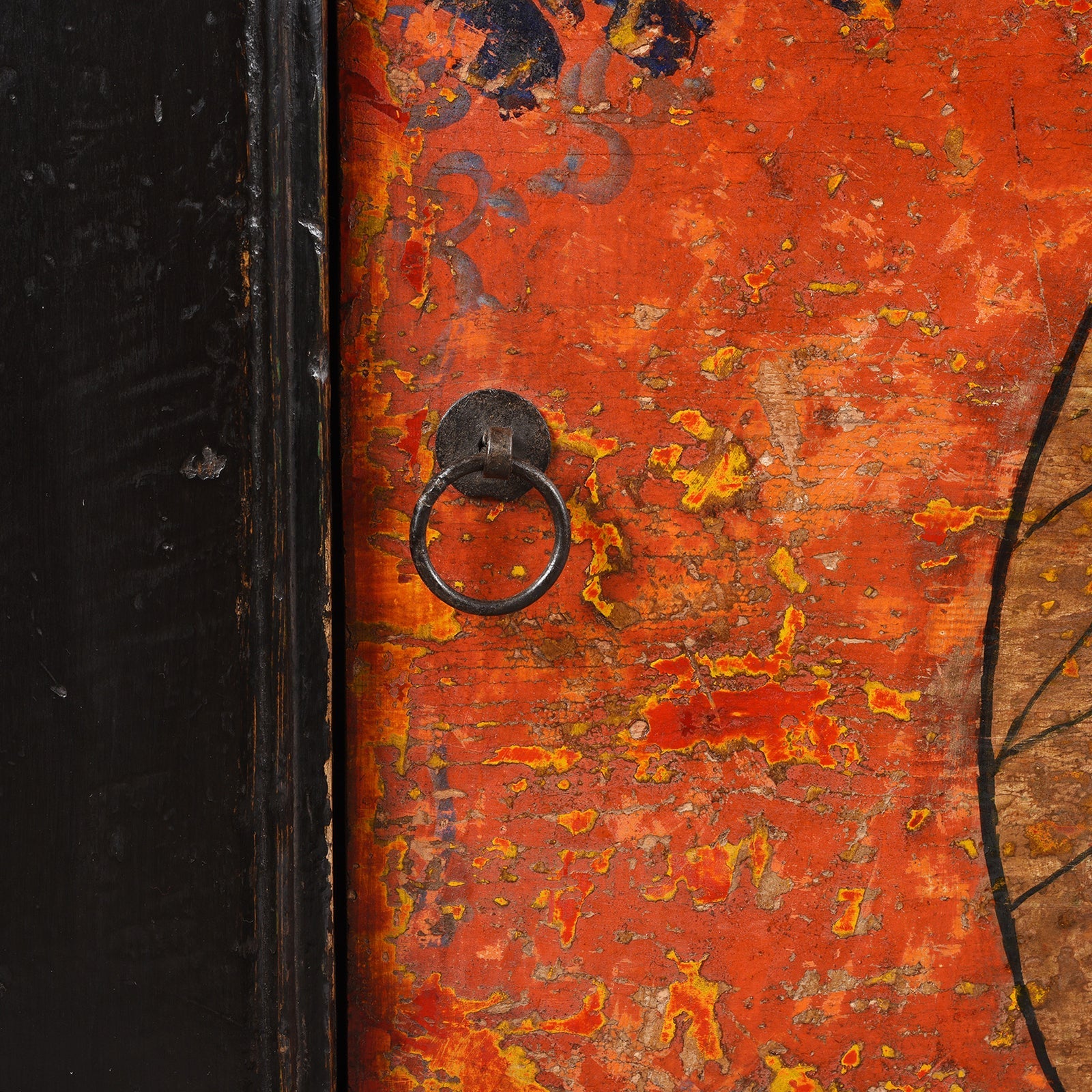 Painted Gansu Grain Store Sideboard - 19th Century