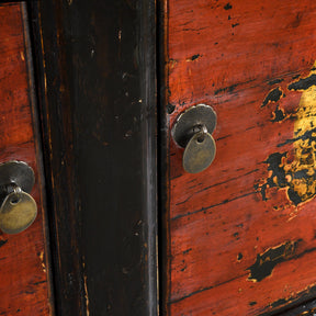 3 Door Painted Shanxi Sideboard - Ca 1920