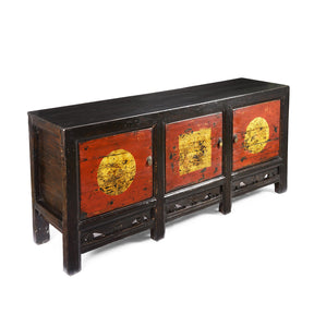 3 Door Painted Shanxi Sideboard - Ca 1920