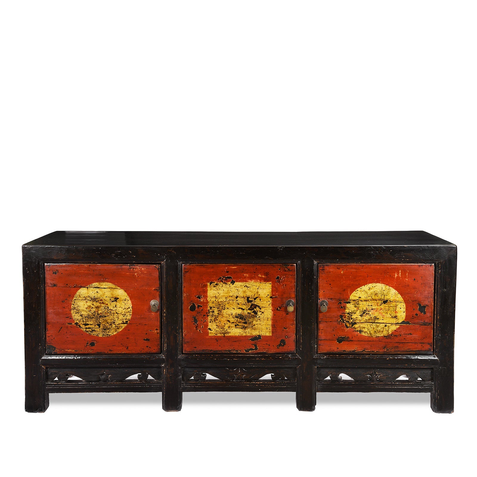 3 Door Painted Shanxi Sideboard - Ca 1920
