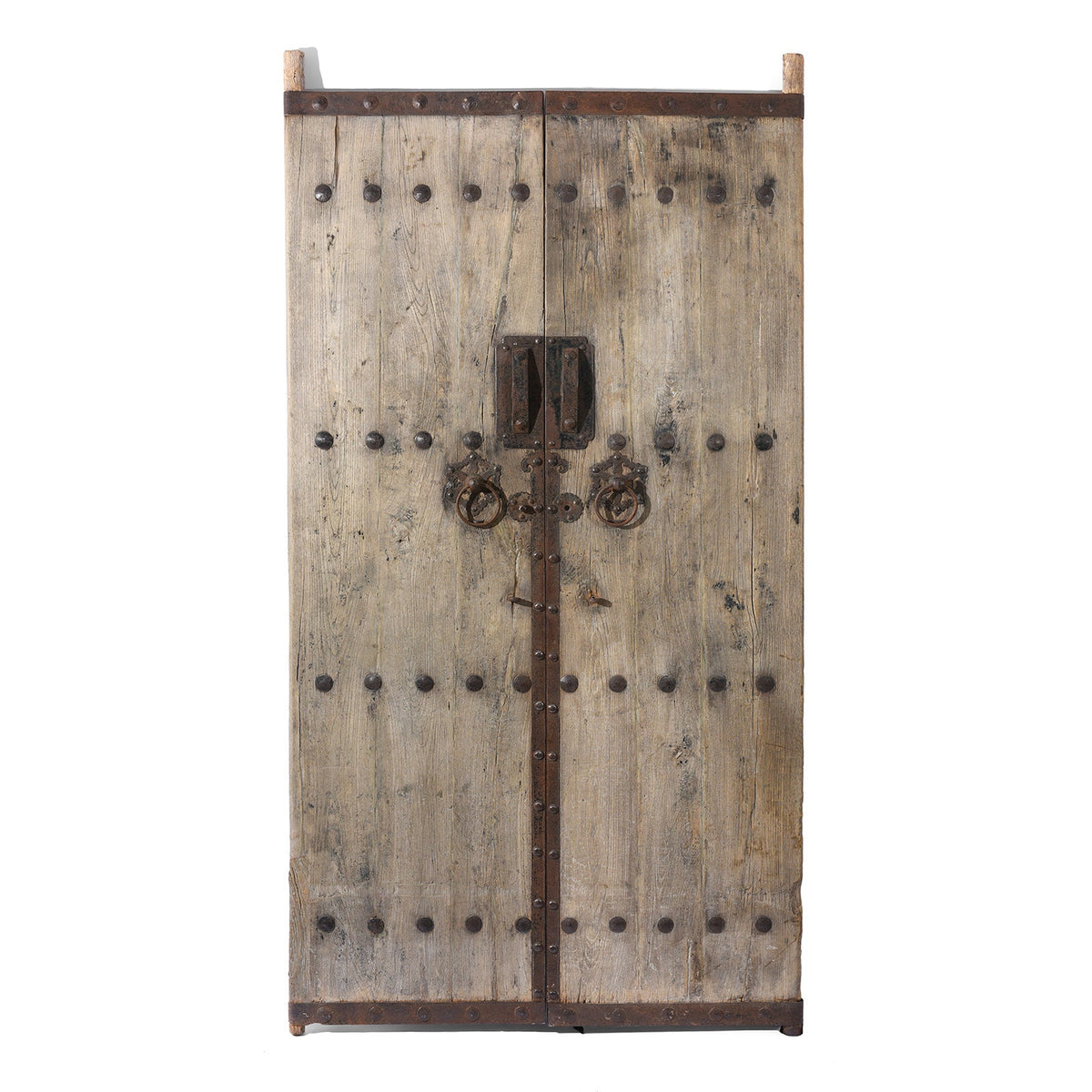 Bleached Elm Doors From Shanxi - 19th Century