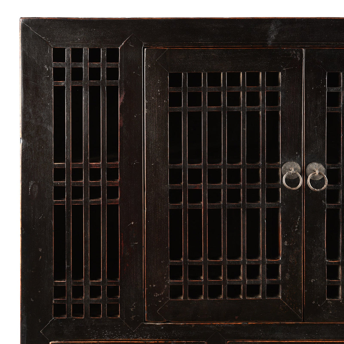 Black Lacquer Kitchen Cabinet From Tianjin - 19th Century